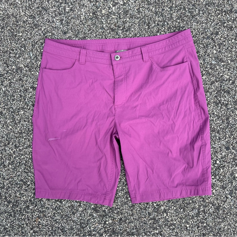 Eddie Bauer Purple Bermuda Shorts Lightweight Summer Essential